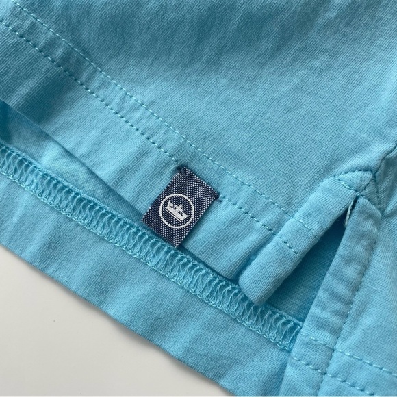 Peter Millar Men's Aqua Blue Solid Aqua Cotton Polo Size XL - Picture 5 of 5